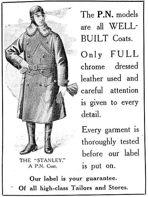 P.N.Stanley. P.N. Stanley Leather Flying Coats                   