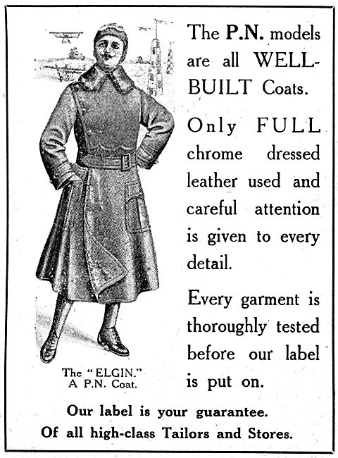 P.N.Stanley. P.N. Elgin WW1 Leather Flying Coats                 