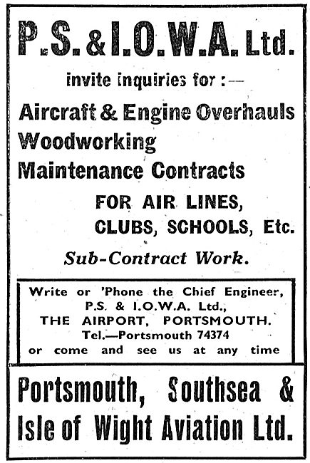 P.S.& I.O.W.A. Ltd - Aircraft Services                           