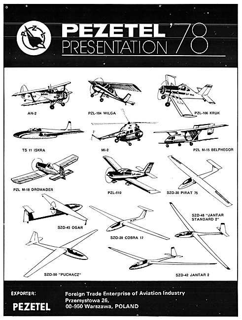 Pezetel PZL Aircraft & Glider Range For 1978                     