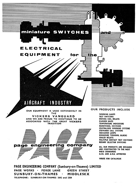 Page Electrical & Electronic Equipment For The Aircraft Industry 