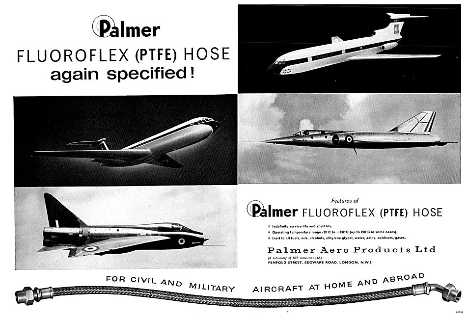 Palmer PTFE Flouroflex Hoses For Aircraft                        