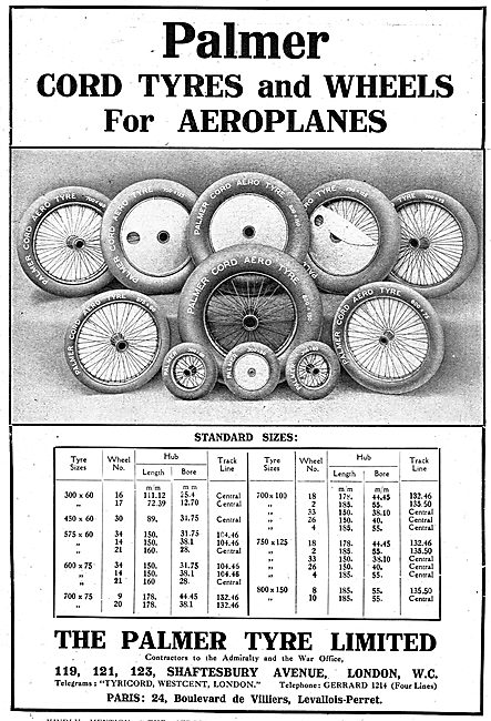 Palmer Cord Tyres & Wheels For Aeroplanes                        