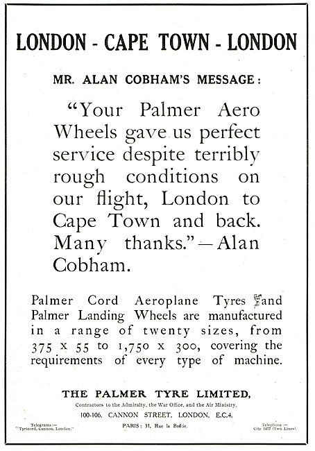 Cape Town And Back On Palmer Aero Wheels  Many Thanks Says Cobham
