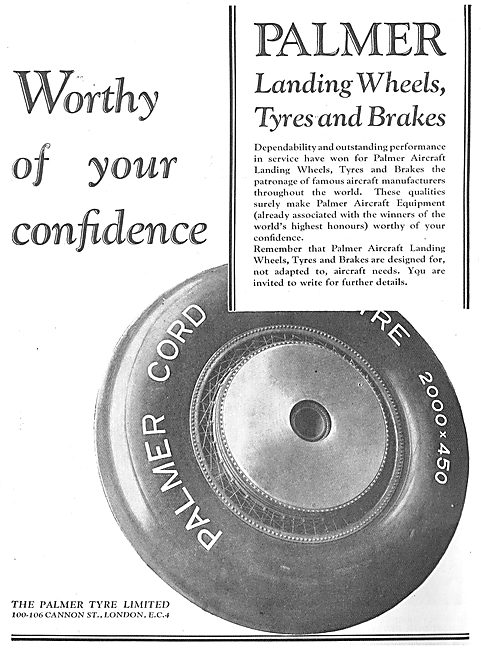 Palmer Aircraft Wheels & Tyres - Worthy Of Your Confidence       