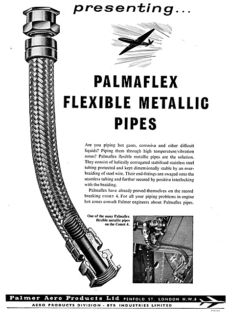 Palmer Aero Products Palmaflex Metallic Pipes                    