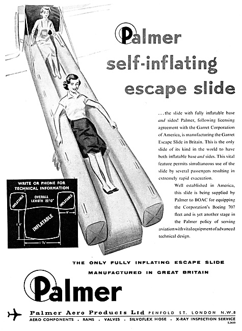 Palmer Aero Products. Escape Slides                              