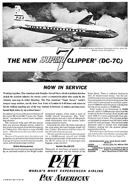 Pan American World Airways Pan Am Super 7 Clipper DC-7C          