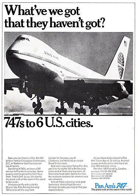 Pan American World Airways Pan Am Boeing 747                     