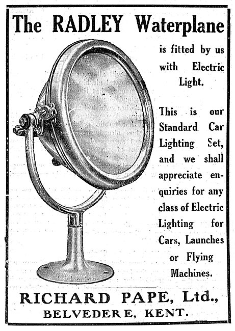 The Radley Waterplane Is Fitted With A Pape Electric Light       