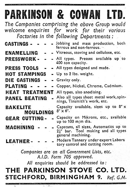 Parkinson & Cowan General Engineering Services                   