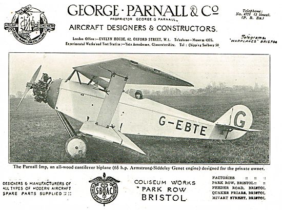 Parnall Imp Light Aeroplane G-EBTE                               