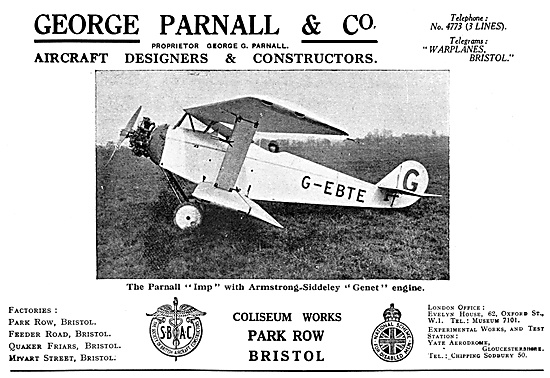 Parnall Imp G-EBTE 1929                                          