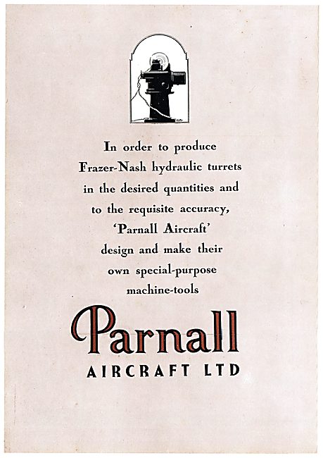 Parnall Aircraft - Frazer-Nash Gun Turret                        
