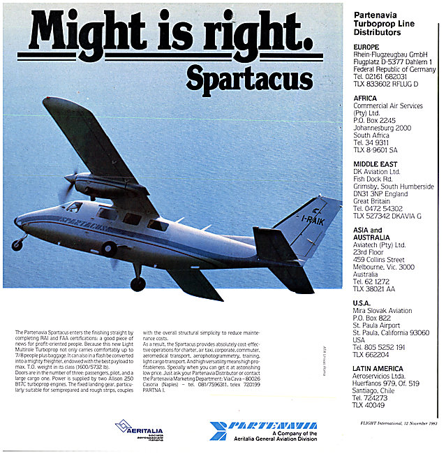 Partenavia Spartacus - Partenavia P68                            