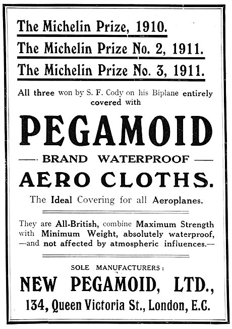 Pegamoid Aero Cloths.                                            