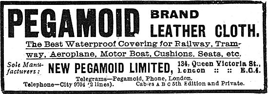 Pegamoid Brand Leather Cloth For Aircraft Constructors           
