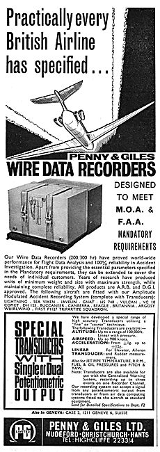 Penny & Giles Electronic Components - Flight Data Recorders      