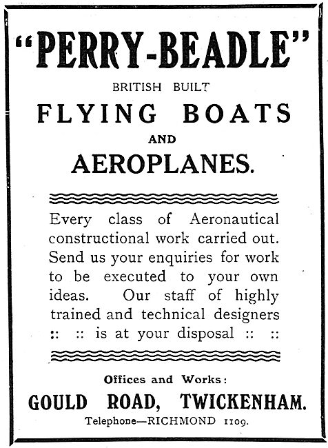 Perry-Beadle British Built Flying Boats & Aeroplanes             