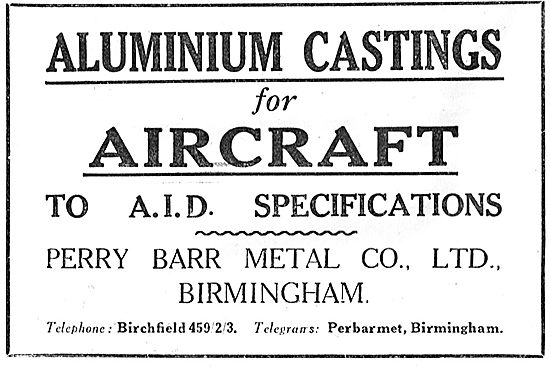 Perry Barr Aluminium Castings - AID Spec                         