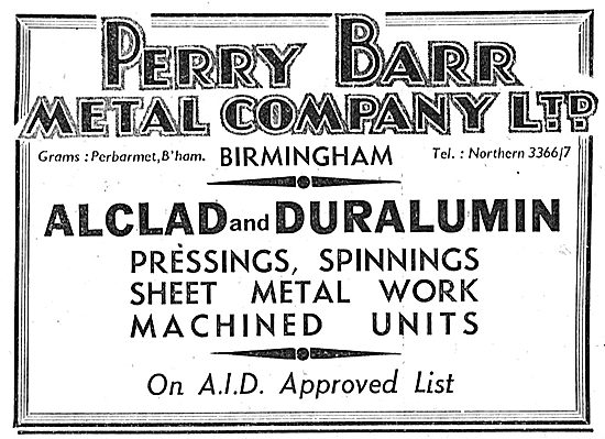 Perry Barr Aluminium Castings - Alclad. Duralumin                