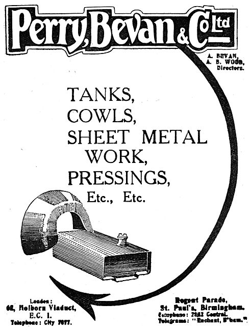 Perry Bevan & Co Ltd - Aircraft Sheet Metal Work                 