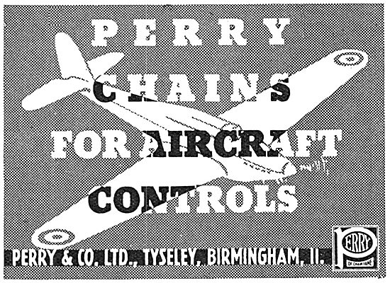 Perry Chains For Aircraft Controls 1939                          