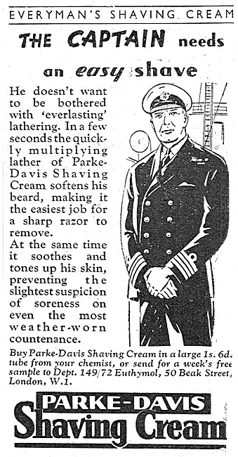 Parke-Davis Shaving Cream 1939                                   