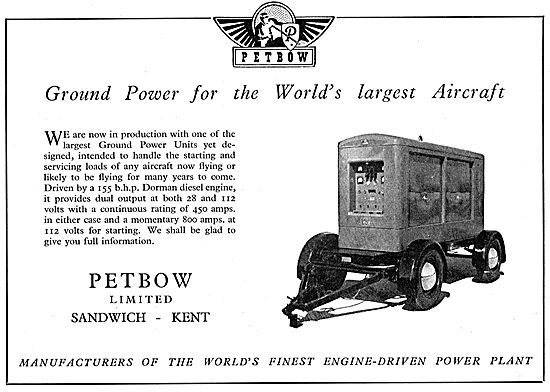 Petbow Aircraft Ground Power Units - Engine Driven Power Plant   