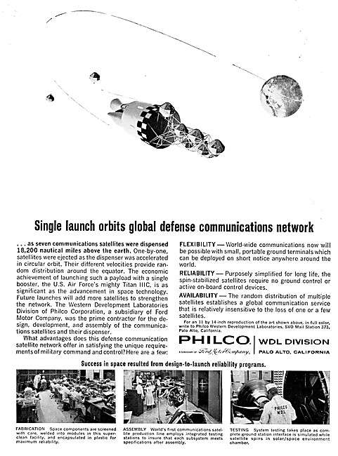 Philco WDL Division Satellite Technology 1966                    