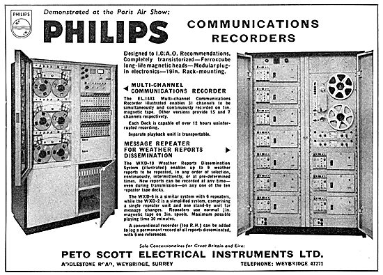 Philips ATC Communications Recorders EL1443  WXD-10              