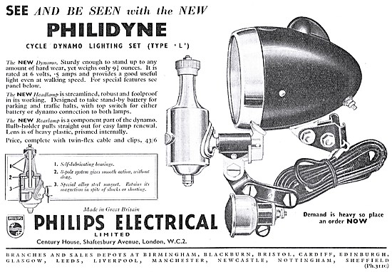 Philips  Philidynde Dynamo Bicycle Lighting Set                  