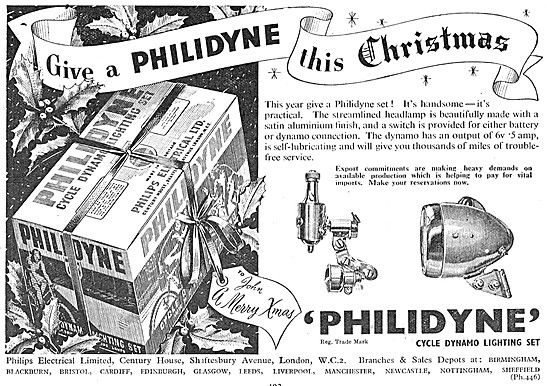 Philips PHILIDYNE Bicycle Lighting Set                           