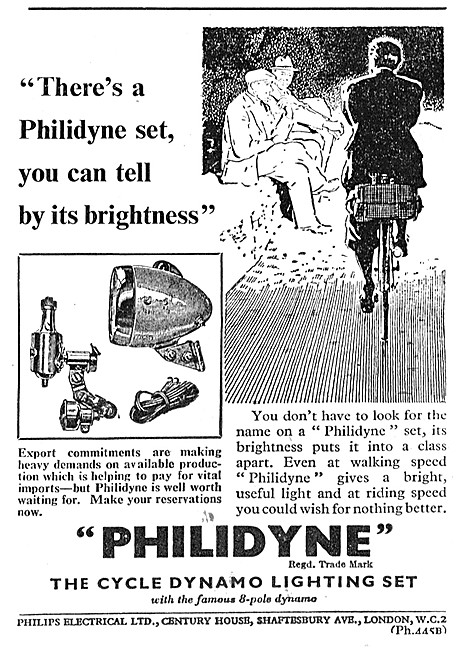 Philips PHILIDYNE Cycle Dynamo Lighting Set                      