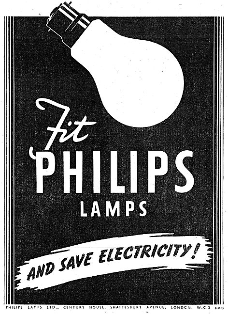 Philips Industrial Lamps 1943                                    