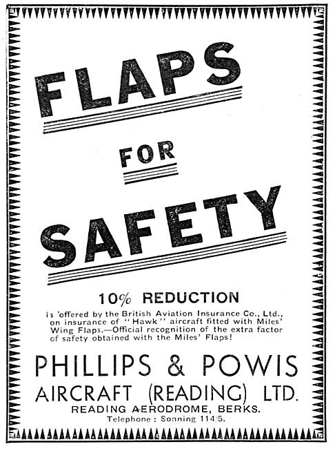 Phillips & Powis - MIles Aircraft - Flapped For Safety           
