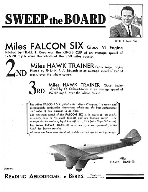 Phillips & Powis - Miles Falcon Six. Part Advert.                