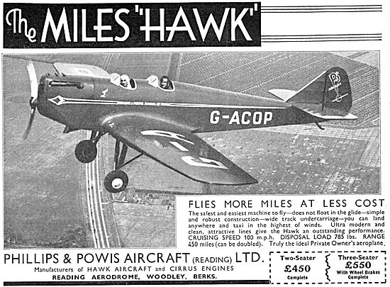 Phillips & Powis - Miles Hawk G-ACOP                             