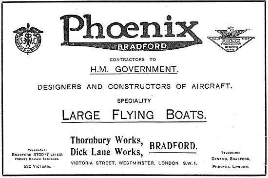 Phoenix Aircraft. Phoenix Flying Boats 1919                      