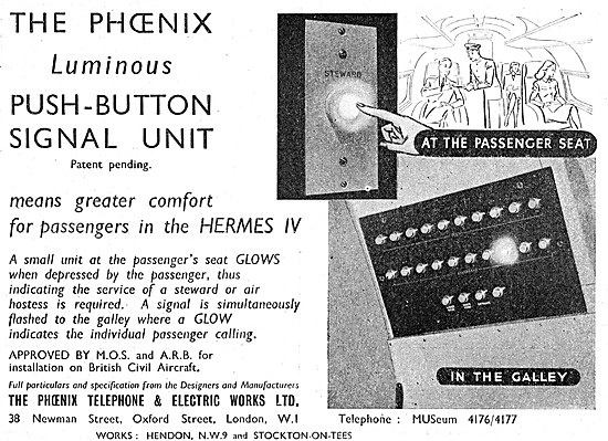 Phoenix Luminous Push-Button Passenger Call Signal Units         