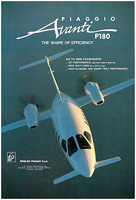 Piaggio Avanti P180                                              