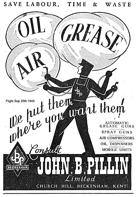 John B. Pillin - Grease Guns, Spray Guns & Compressors           