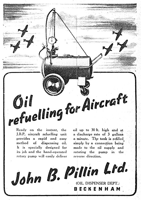 John B. Pillin Mobile Aircraft Oil Dispenser                     