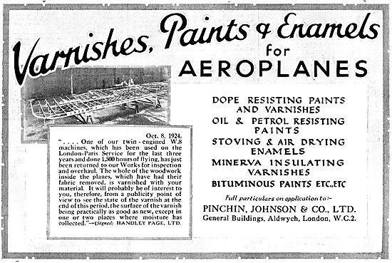 Pinchin Johnson Aircraft Paints & Enamels                        
