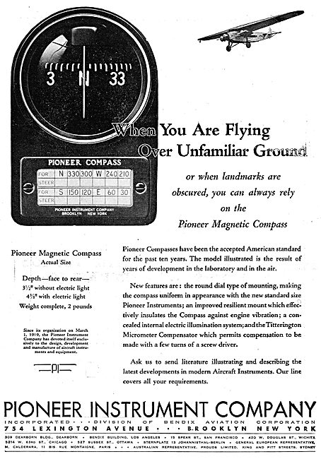 Pioneer Magnetic Compass                                         