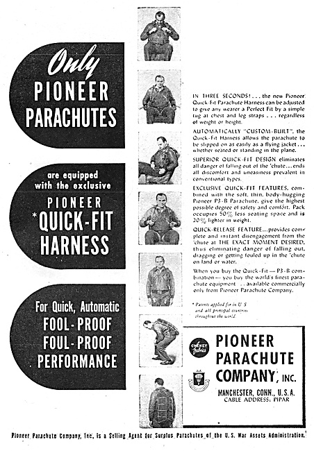 Pioneer Parachutes 1947                                          