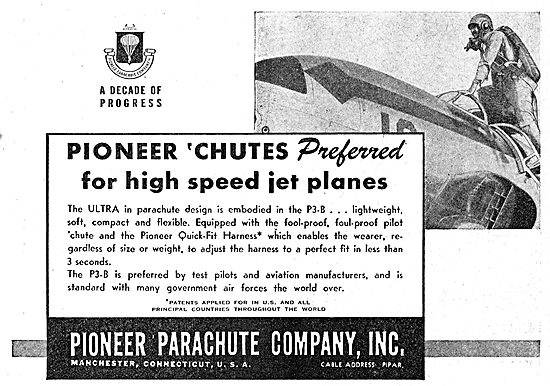 Pioneer Parachutes For High Speed Jet Aircraft                   