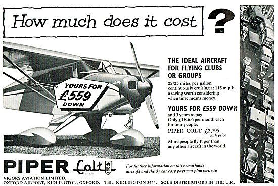Vigors Aviation Ltd For Piper Colt: Yours For £559 Down          