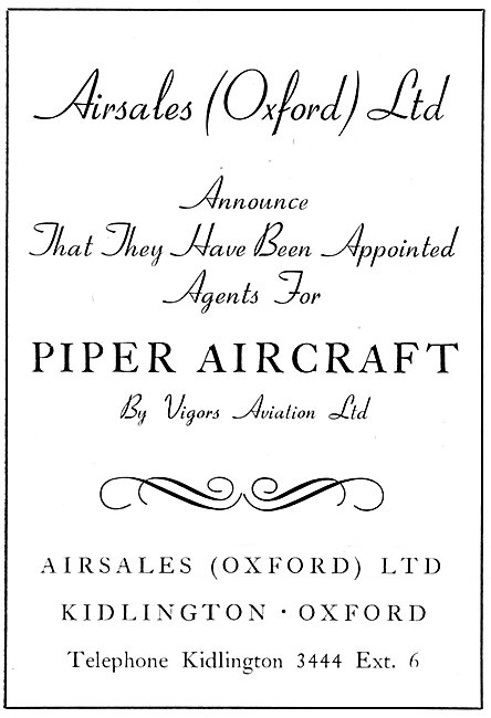 Airsales (Oxford) Piper Dealers. Vigors Aviation                 