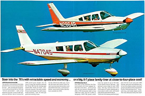 Piper Cherokee Six 260 N4704S  - Piper Cherokee Arrow 200 N2864R 